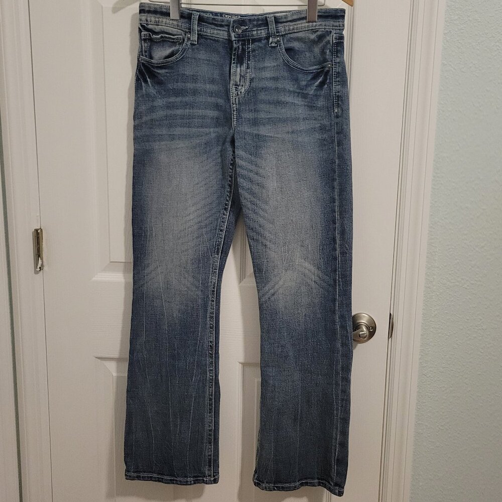 TK Axel Brand Stretch Bootcut Denim Jeans Distressed Youth Size 20